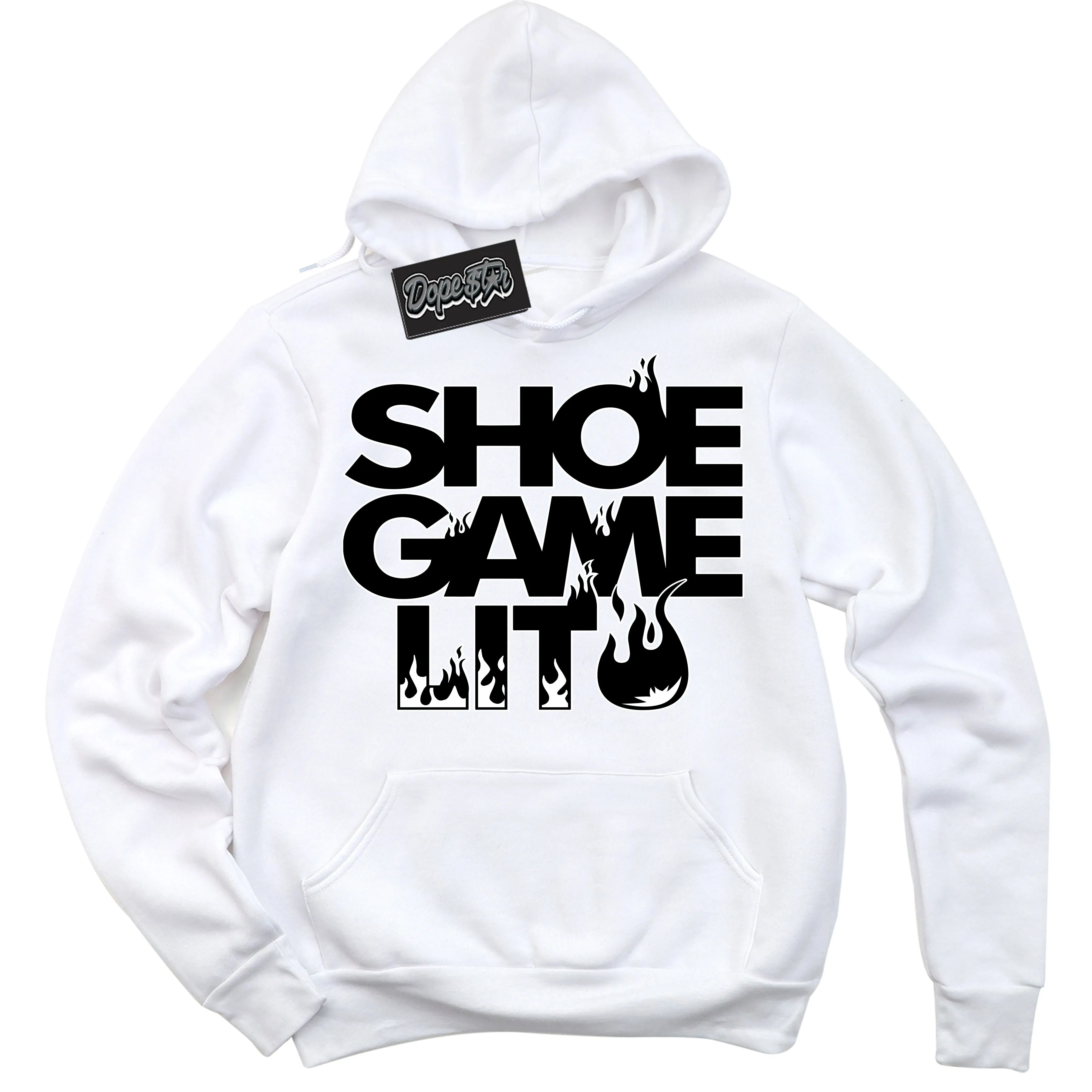 '85 Black White 1s DopeStar Hoodie Shoe Game Lit Graphic