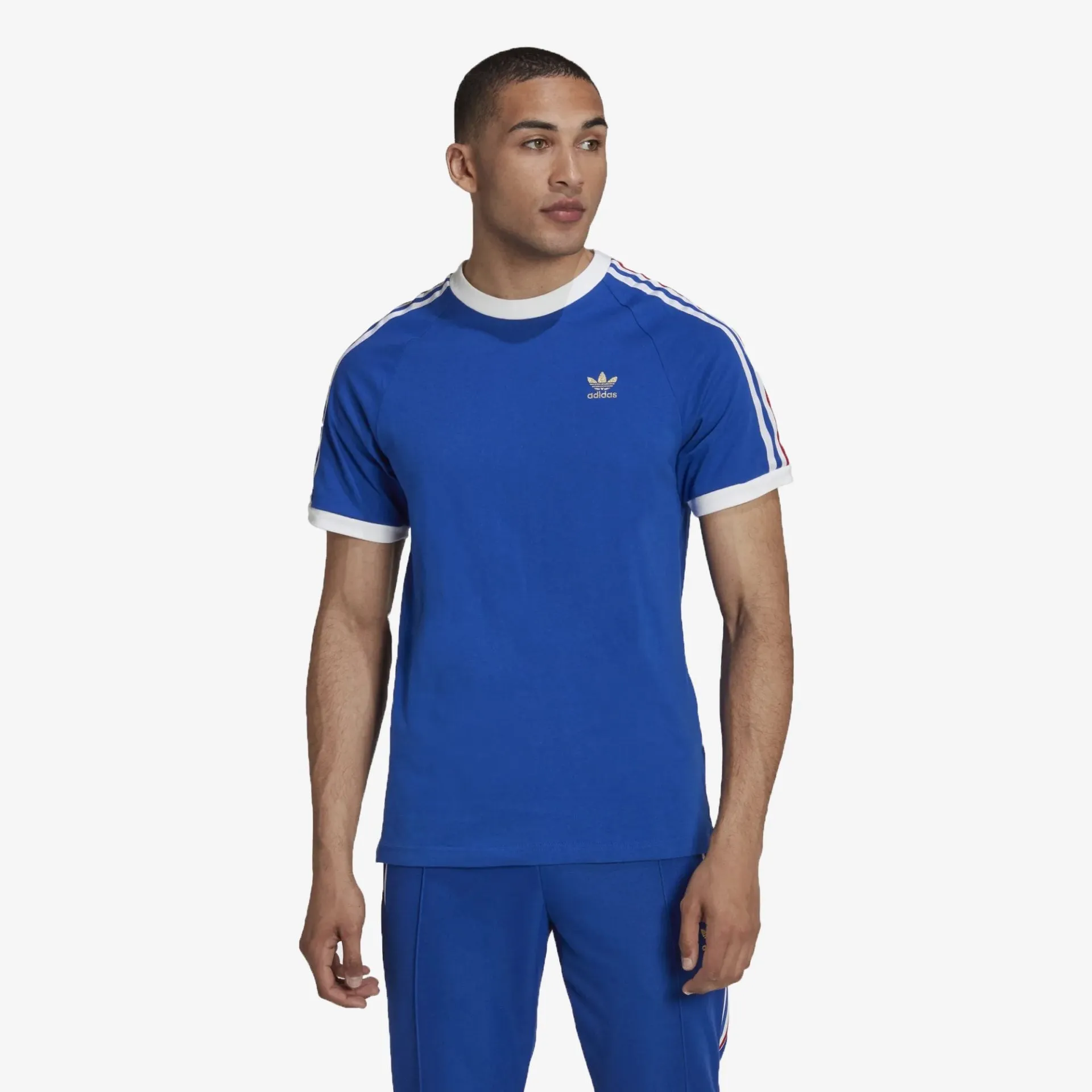 Adidas Originals | 3-STRIPES TEE  { ROYAL BLUE/WHITE