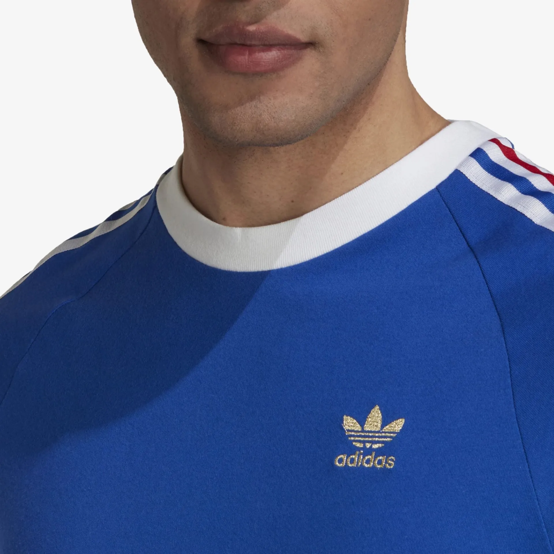 Adidas Originals | 3-STRIPES TEE  { ROYAL BLUE/WHITE