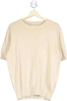 Anthology Beige Knitted T Shirt UK L