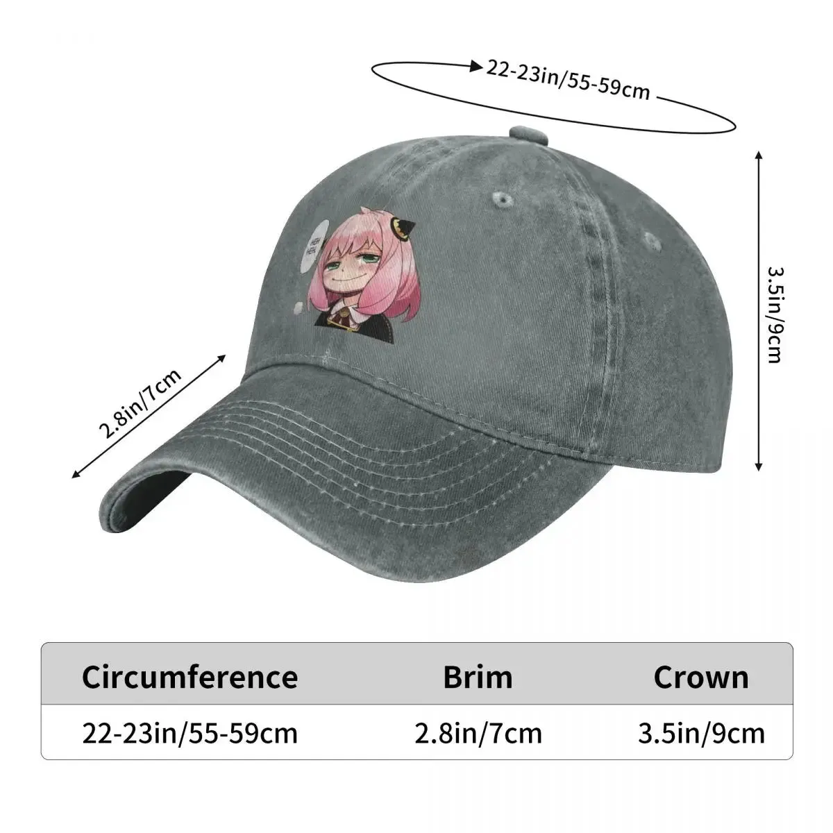 Anya Forger Spy X Family Spy Unisex Style Cotton Fashion Baseball Cap