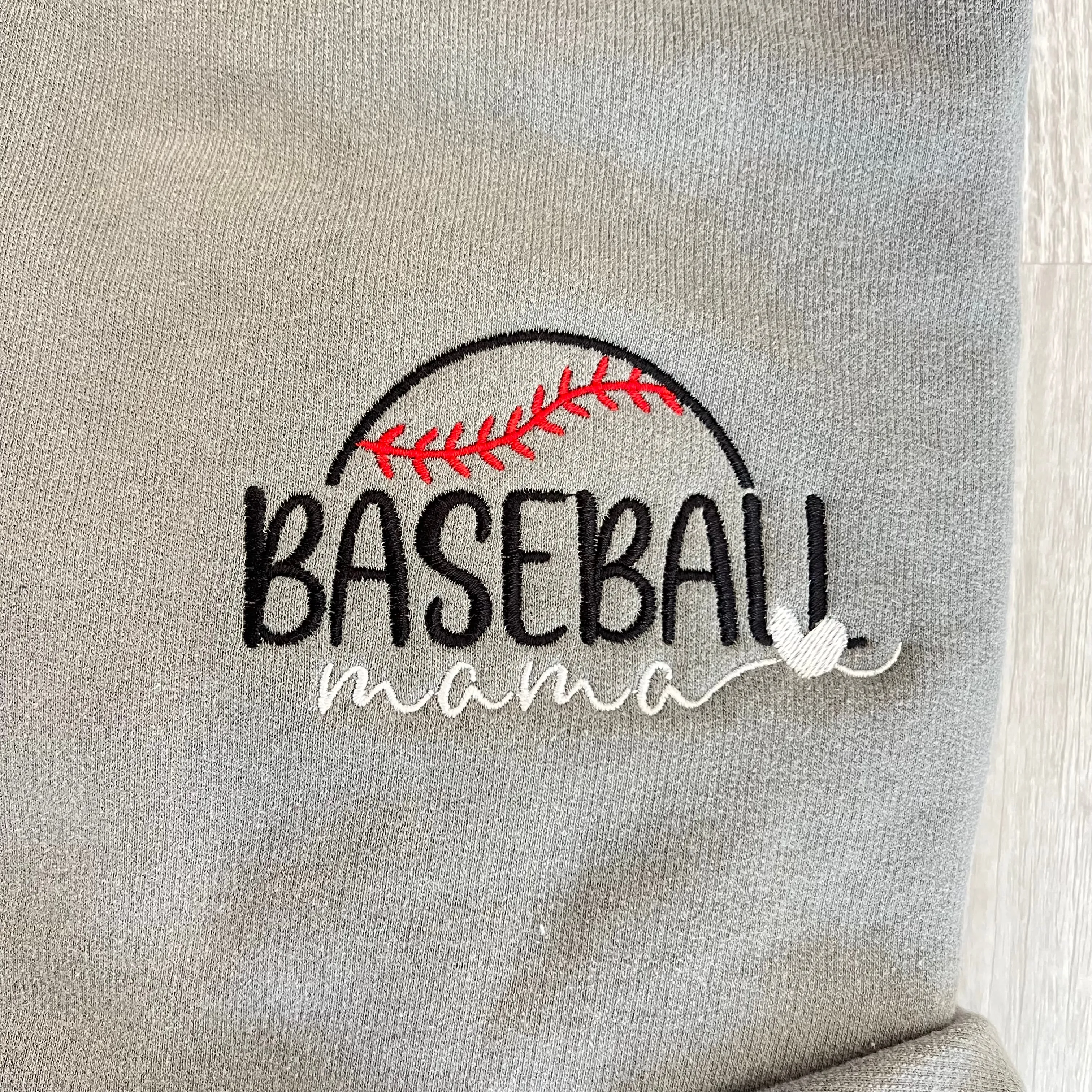 Baseball Mama Embroidered Sweatshirt