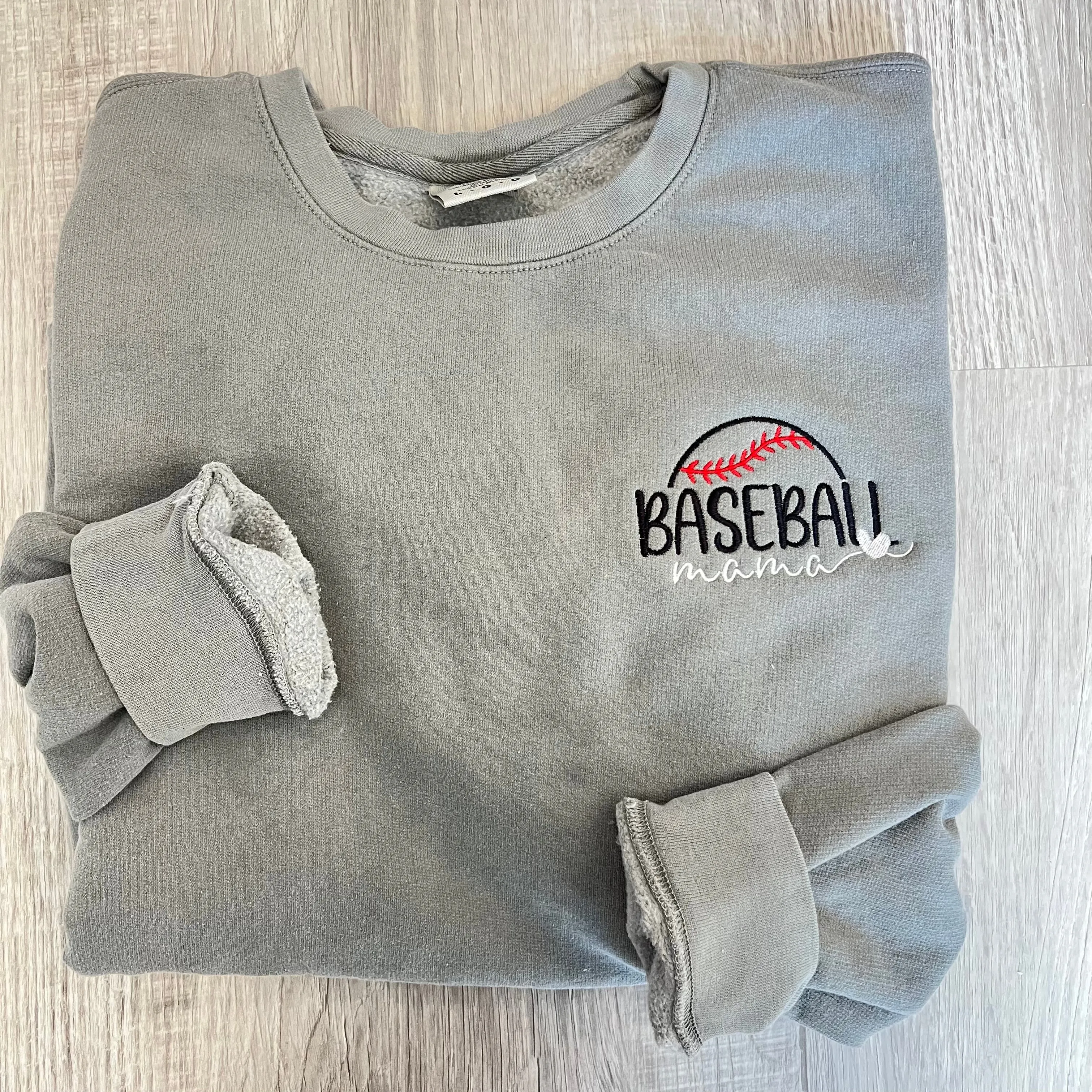 Baseball Mama Embroidered Sweatshirt