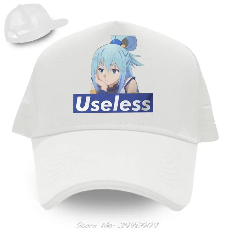 Best Konosuba Aqua Cute Anime Baseball Cap High Quality