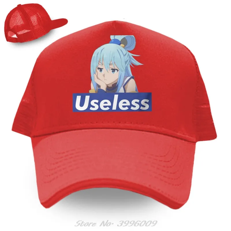 Best Konosuba Aqua Cute Anime Baseball Cap High Quality