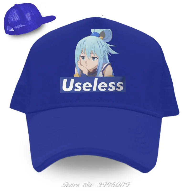 Best Konosuba Aqua Cute Anime Baseball Cap High Quality