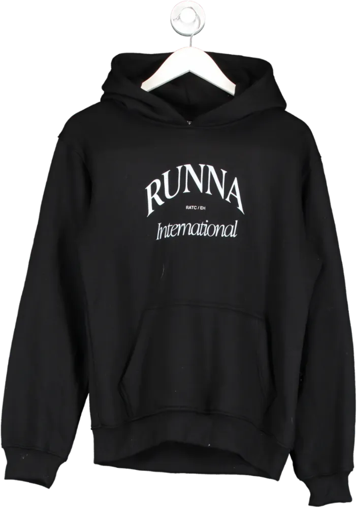 Black Runna Everyday Hoodie - Cozy Stylish Sweatshirt for Casual Wear in UK Size S