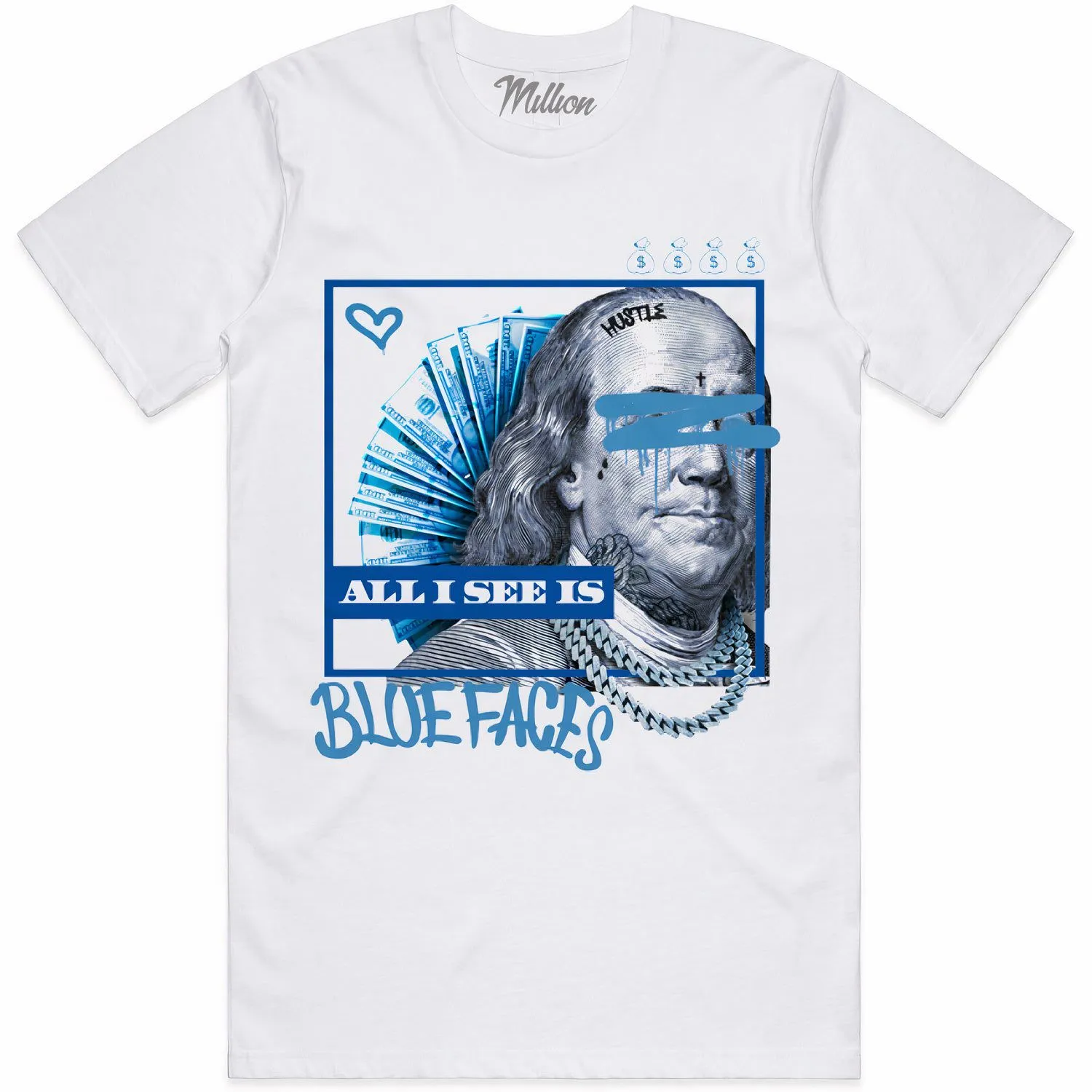 BLUE FACES : White Sneaker Tees Shirt