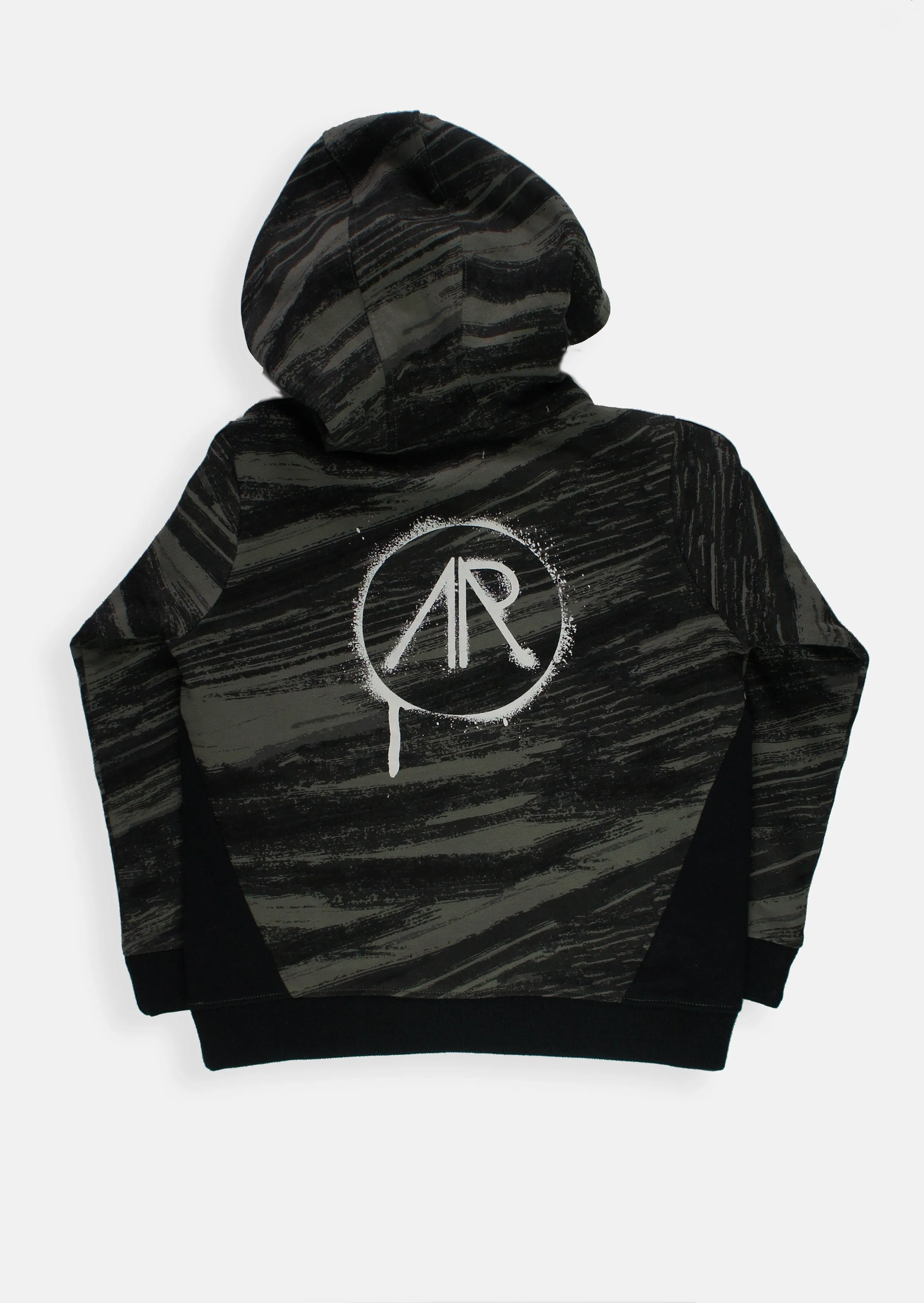 Boys Brushstroke Black Hood