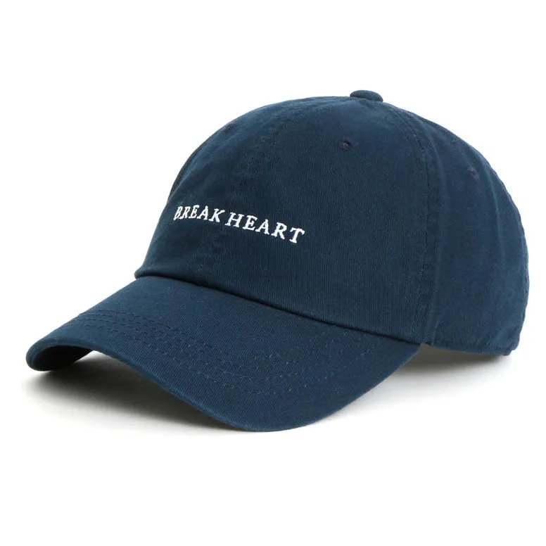 Breakheart Typo Embroidery Baseball Caps Hats Unisex Mens Womens 100% Washed Cotton Adjustable Korean Style Fashion Accessories