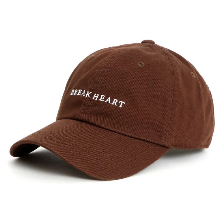 Breakheart Typo Embroidery Baseball Caps Hats Unisex Mens Womens 100% Washed Cotton Adjustable Korean Style Fashion Accessories