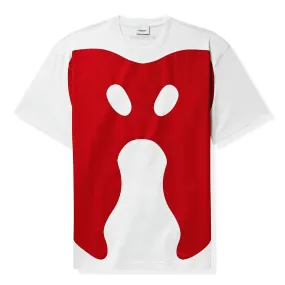 Burberry Abstract Print White Red T Shirt