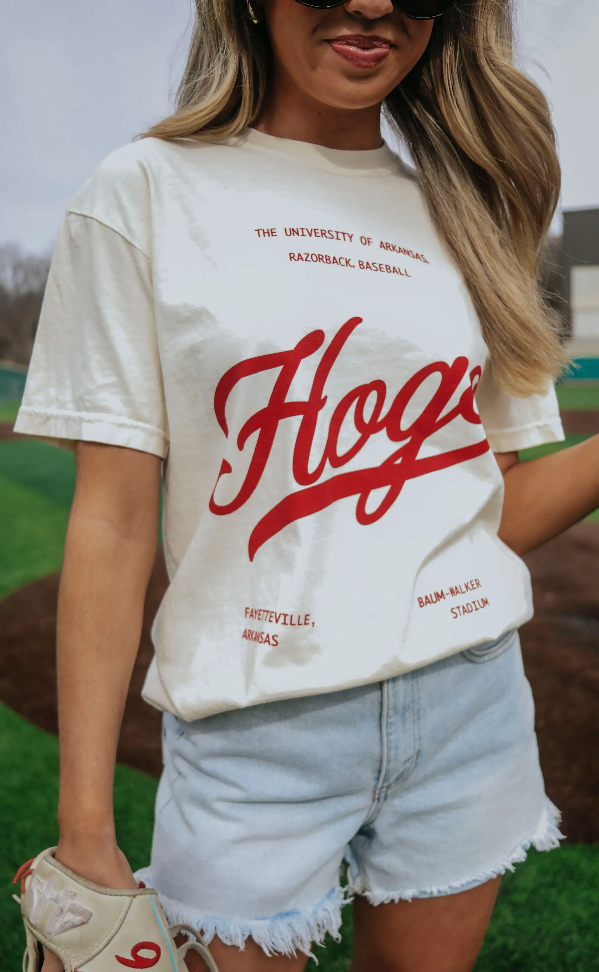 charlie southern: hogs script t shirt