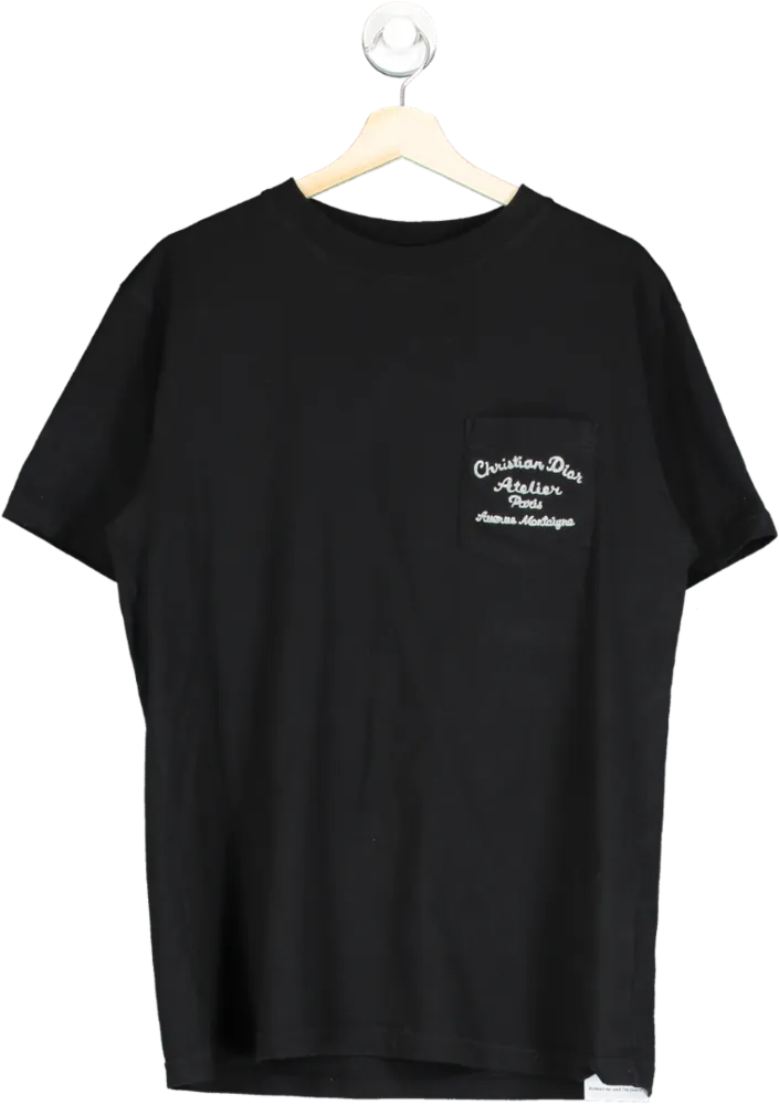 Christian Dior Black Atelier Paris T Shirt UK S