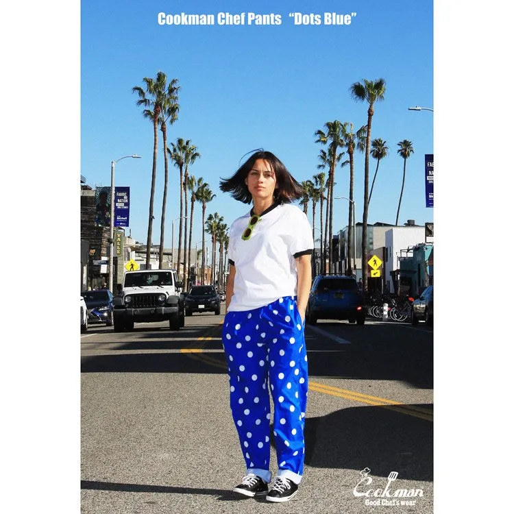 Cookman Chef Pants - Dots : Blue