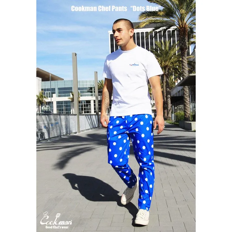 Cookman Chef Pants - Dots : Blue