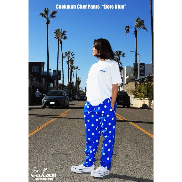 Cookman Chef Pants - Dots : Blue