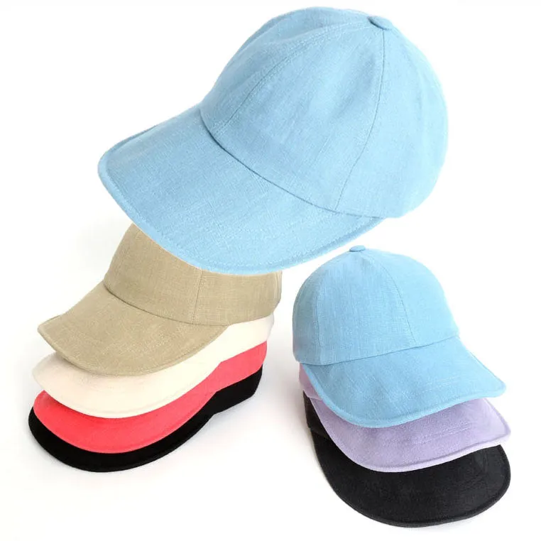 Cool Summer Linen Solid Baseball Caps Hats Velcro Wire Wide Brim Unique Novelty Unisex Mens Womens Adjustable Korean Kpop Style Fashion Accessories Lightweight