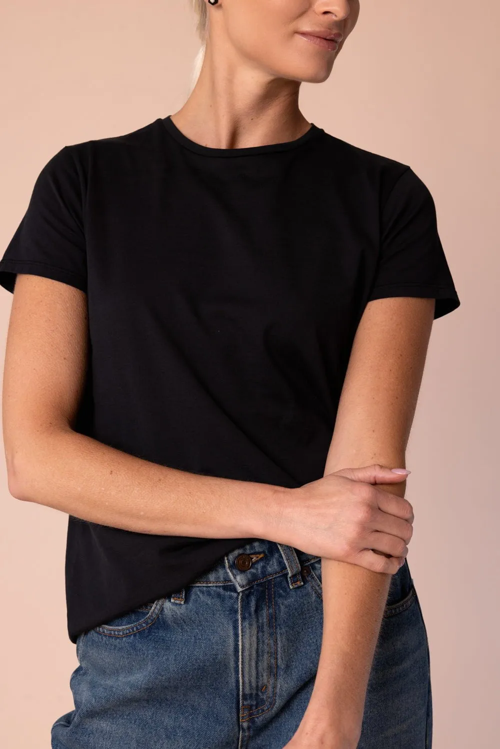 Crew Neck Tee - Black