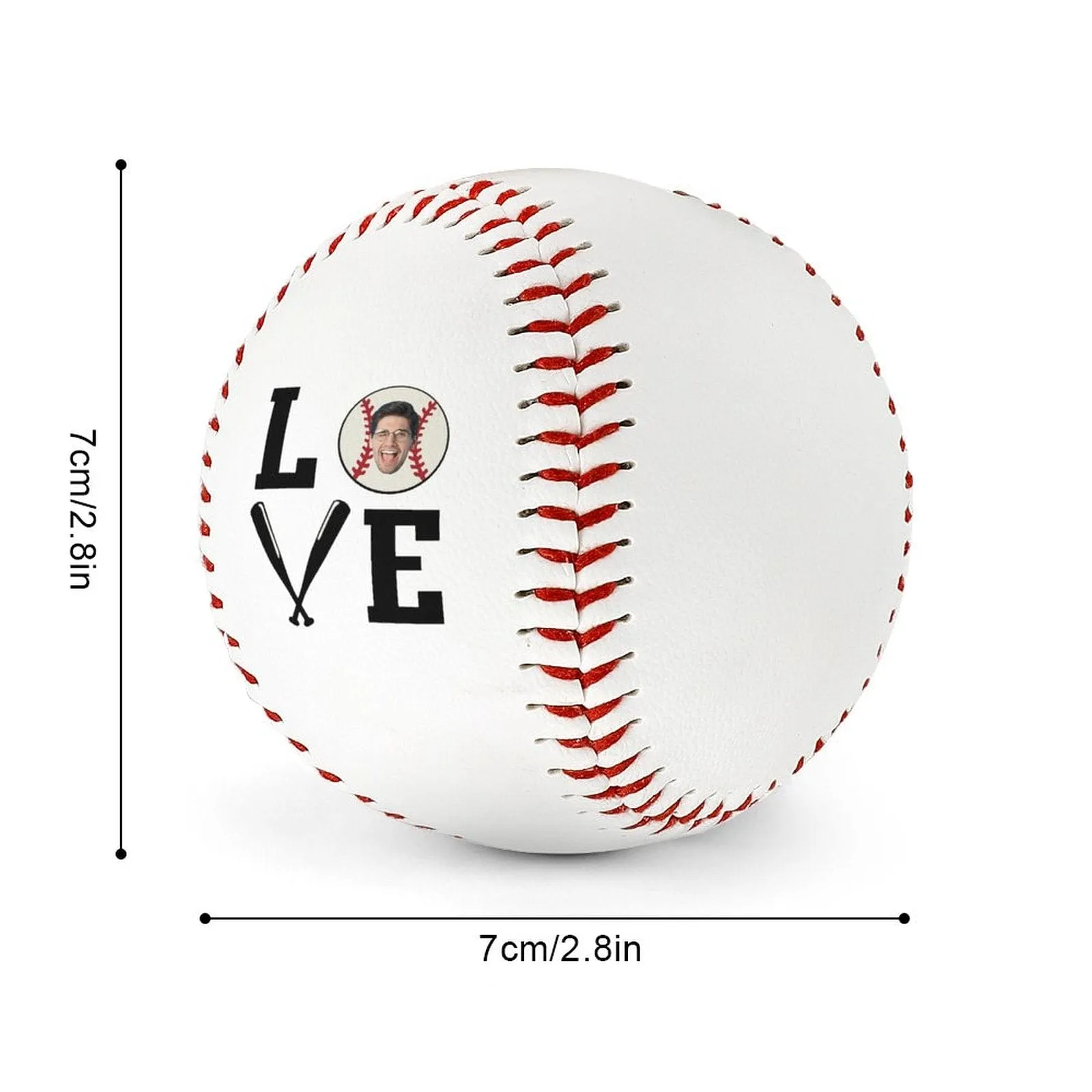 Custom Face Love Anniversary Baseball Personalized Baseball Gift for Any Baseball Fan