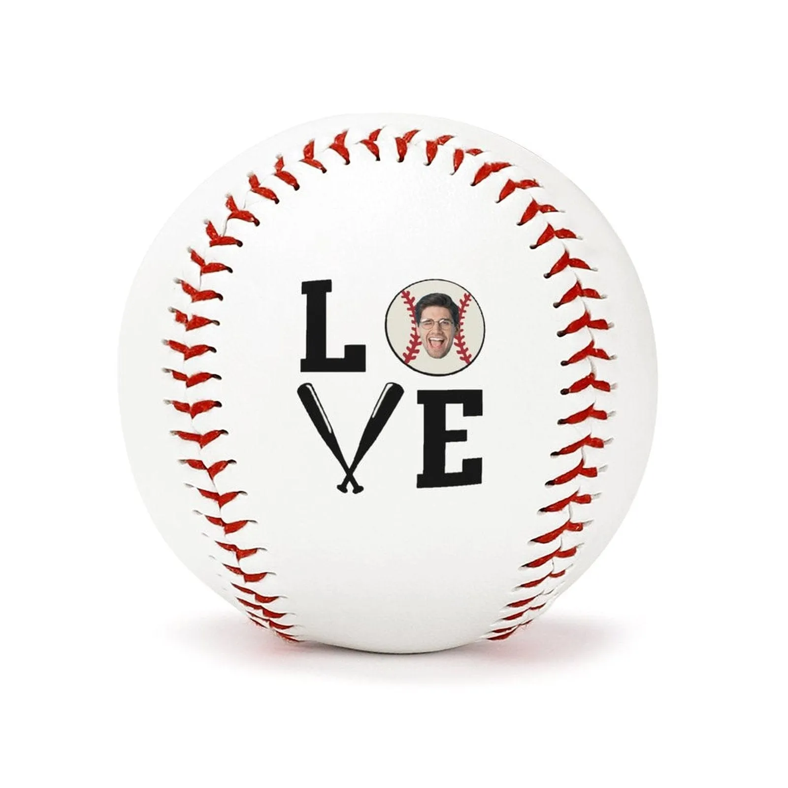 Custom Face Love Anniversary Baseball Personalized Baseball Gift for Any Baseball Fan