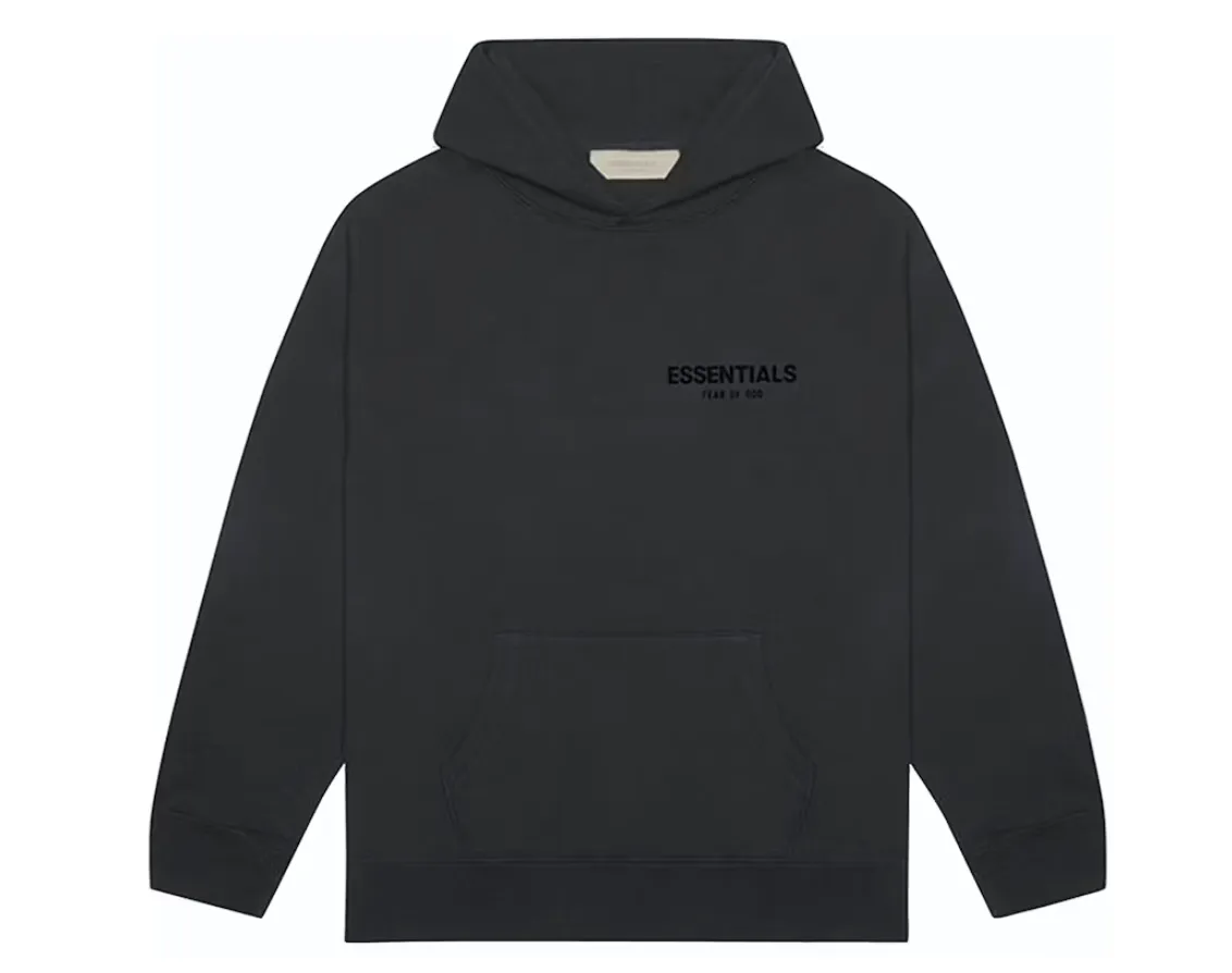 Fear of God Essentials Pull-Over Hoodie (SS22) (Black / Stretch Limo)