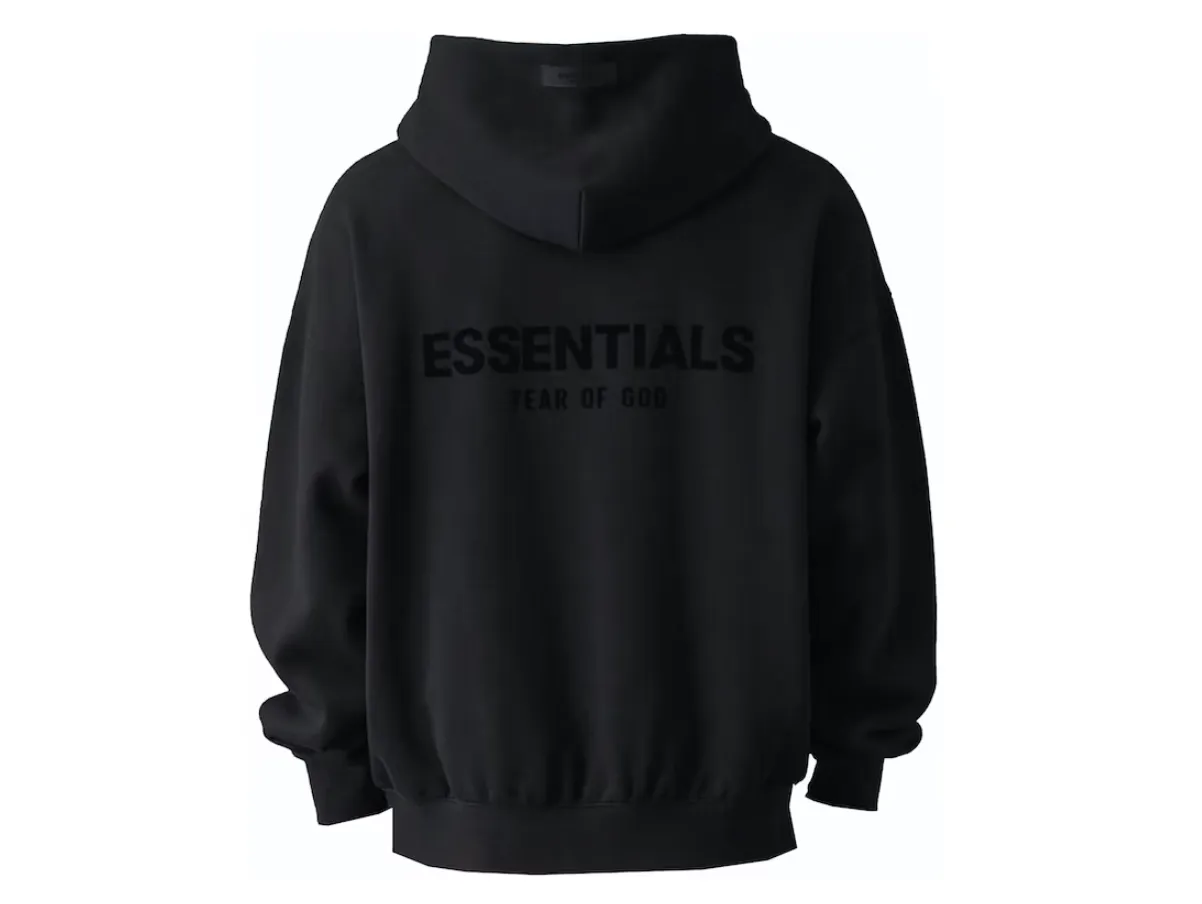 Fear of God Essentials Pull-Over Hoodie (SS22) (Black / Stretch Limo)