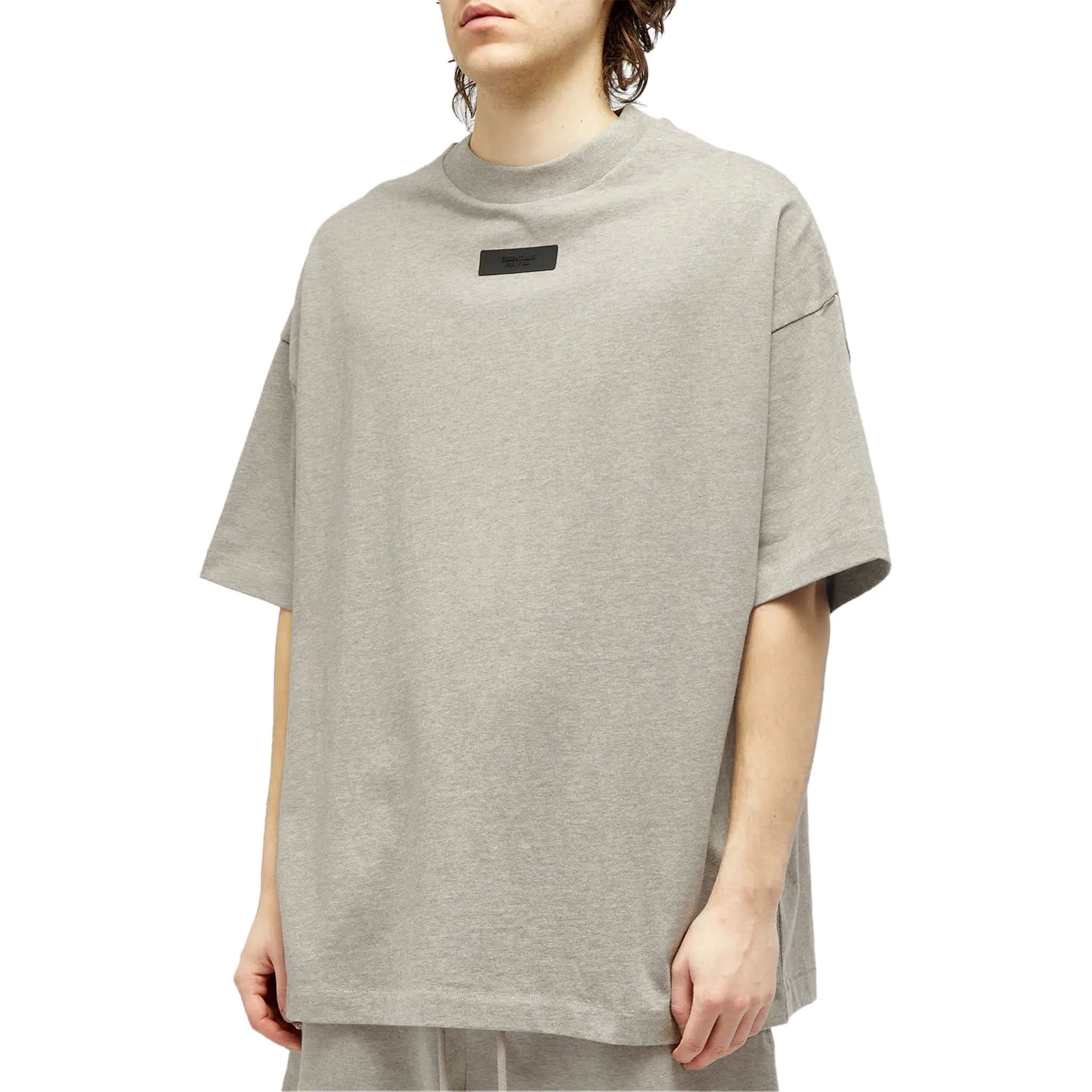 Fear of God Essentials SS Dark Heather Oatmeal T Shirt (FW23)