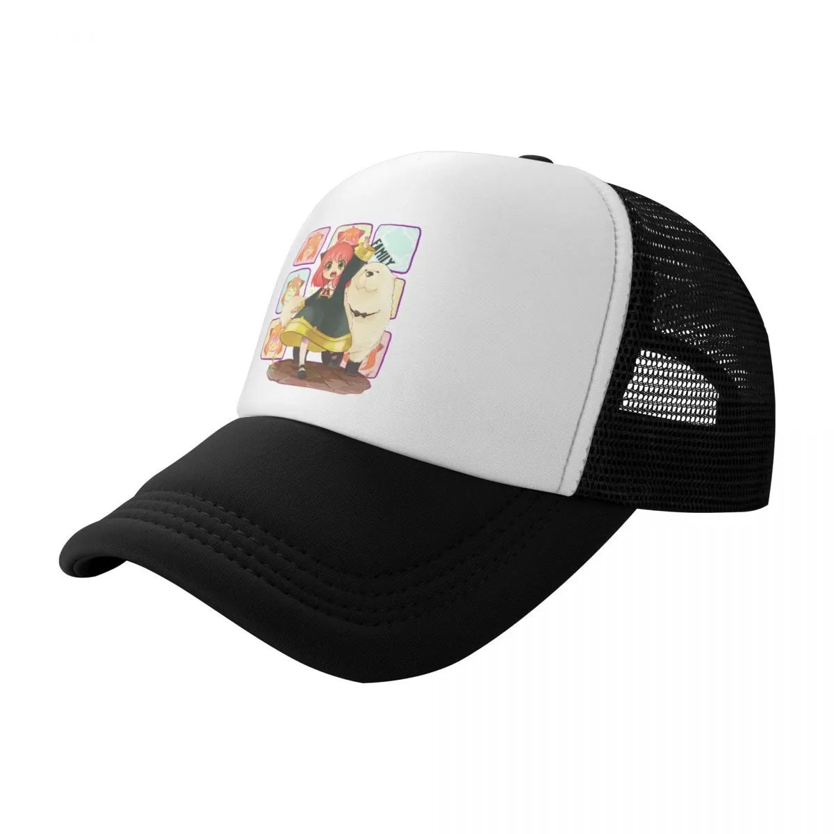 Funny Anya Forger Spy X Family Manga Trucker Hats Classic Mesh Net Baseball Cap Snapback Stylish