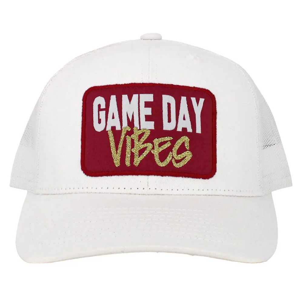 Game Day Vibes Message Mesh Back Baseball Cap