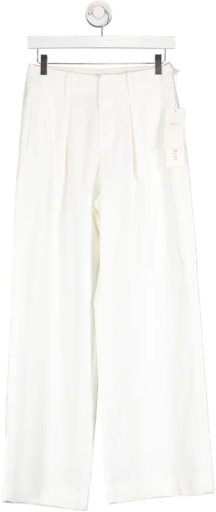 Goelia White Denim Wide Leg Pants UK 6