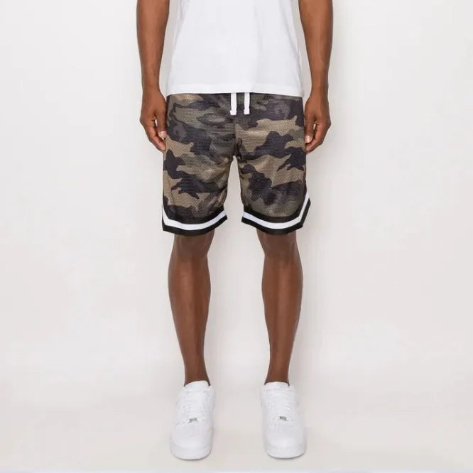 Green Camo Basketball Shorts - JS17