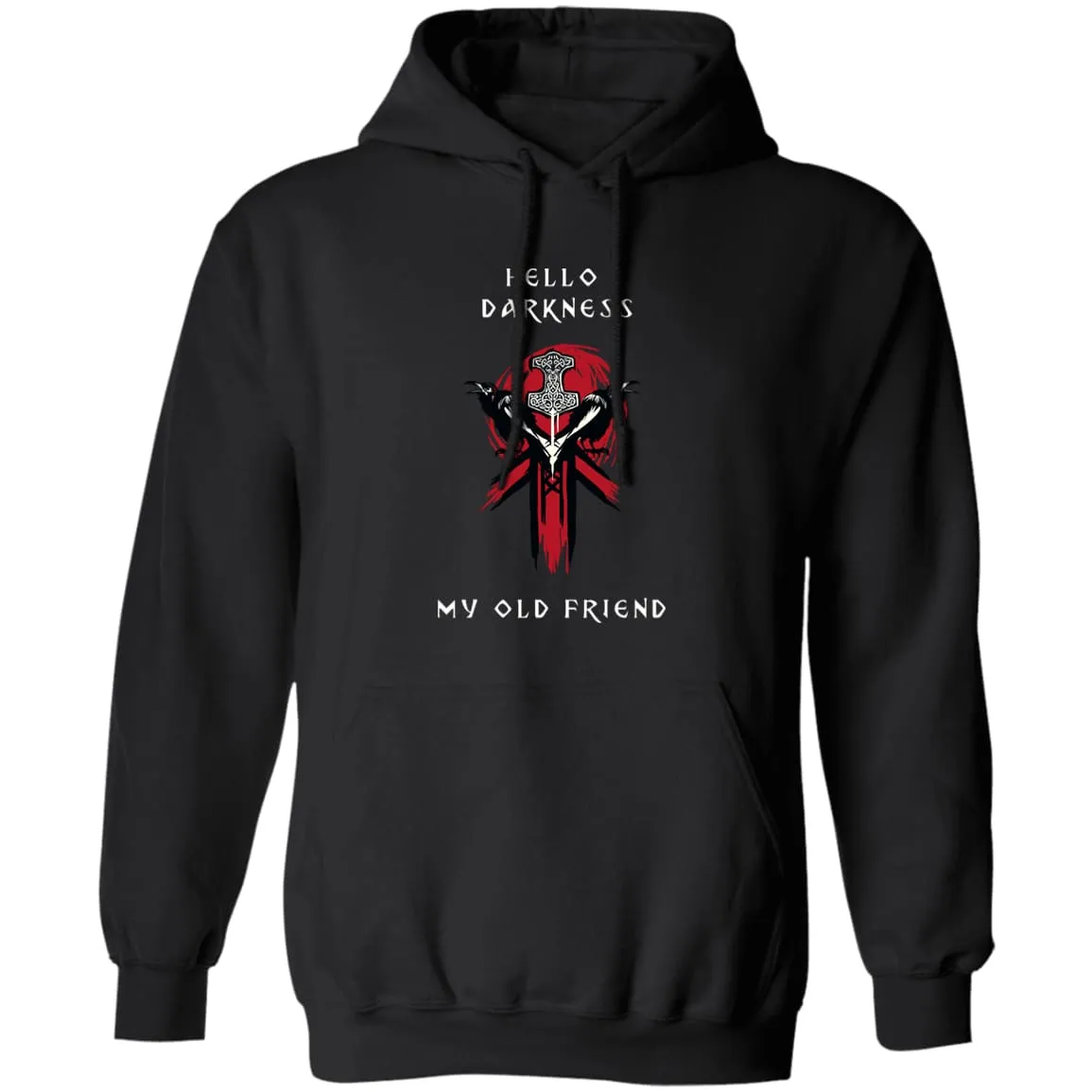 Hello Darkness Black Viking Hoodie