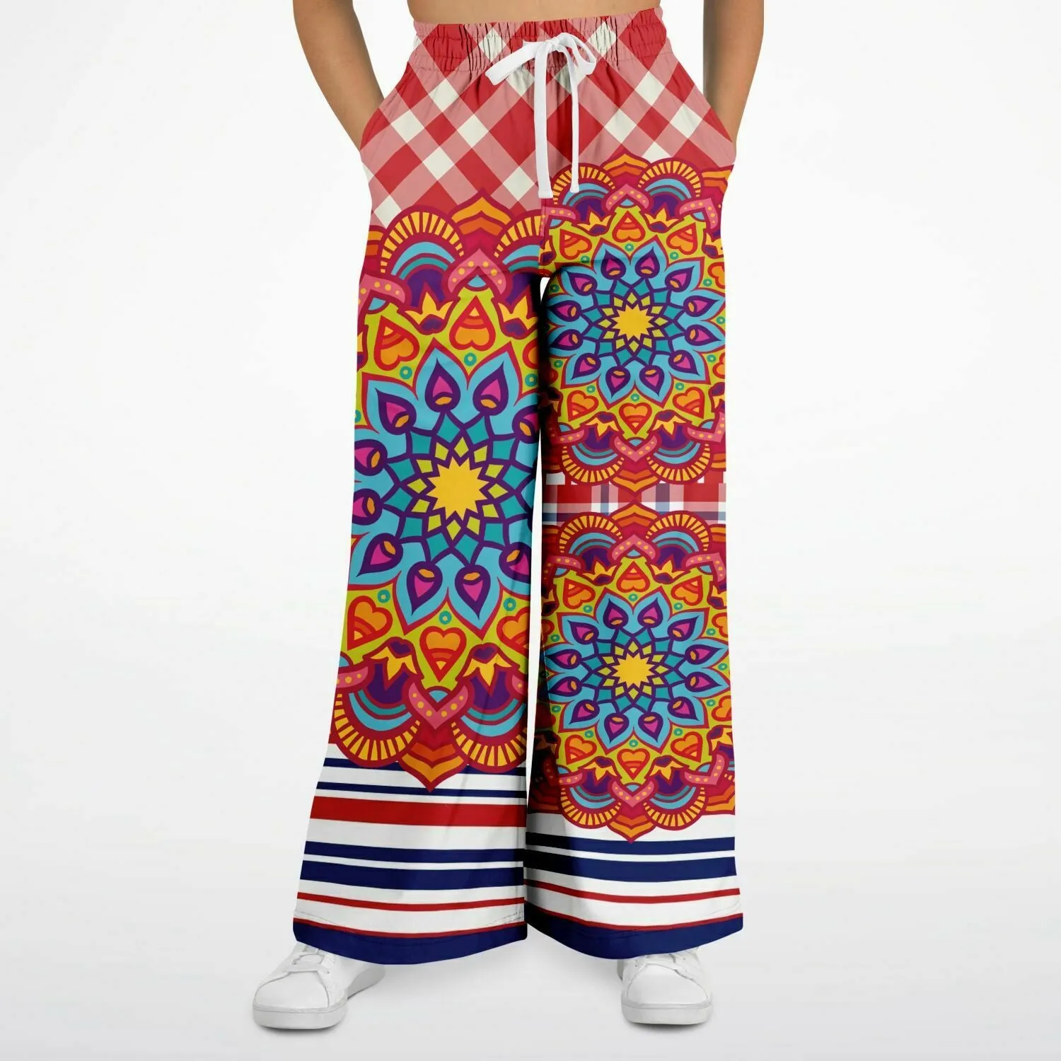 Hippy-Dippy Plaid Eco-Poly Stretchy Phat Bellbottoms