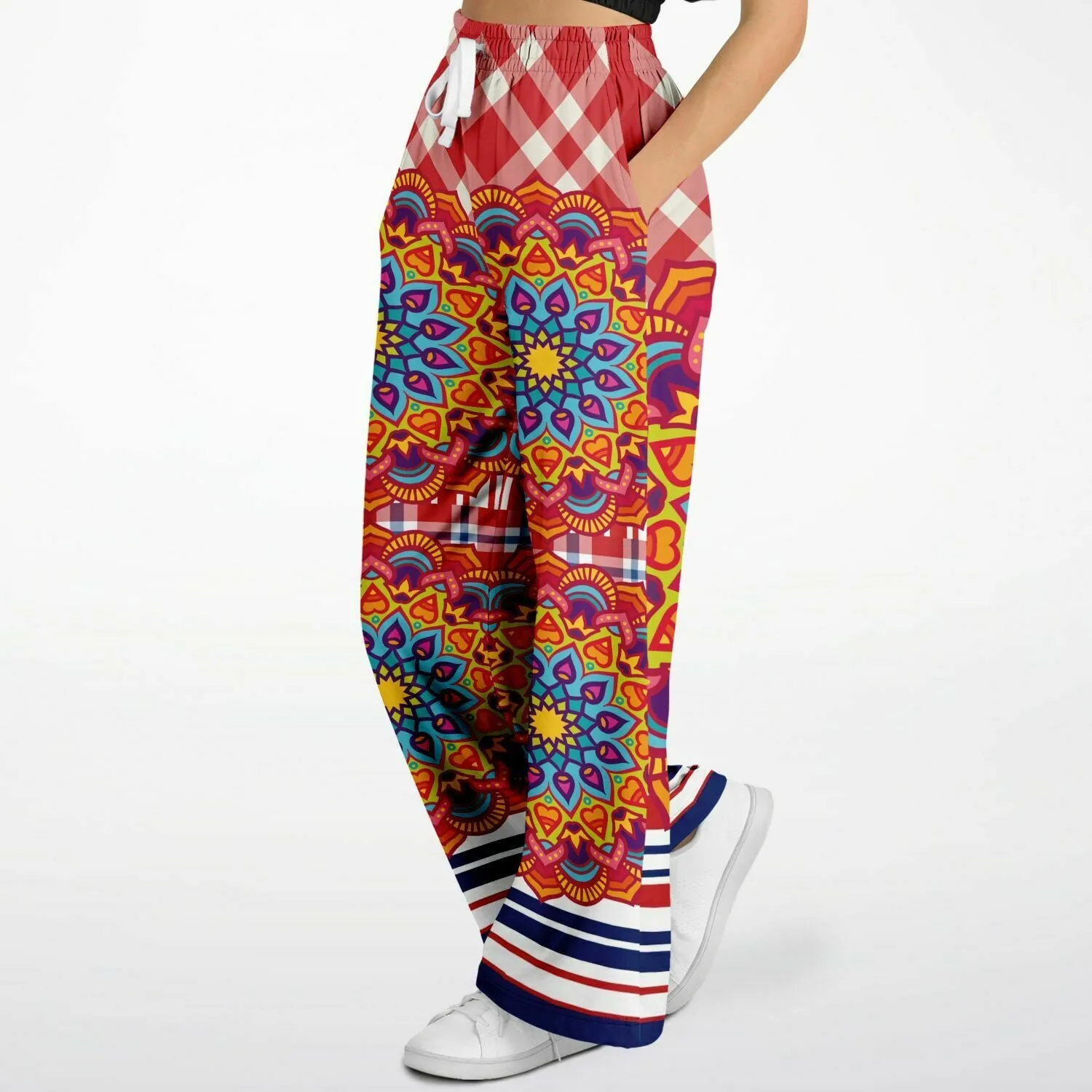 Hippy-Dippy Plaid Eco-Poly Stretchy Phat Bellbottoms