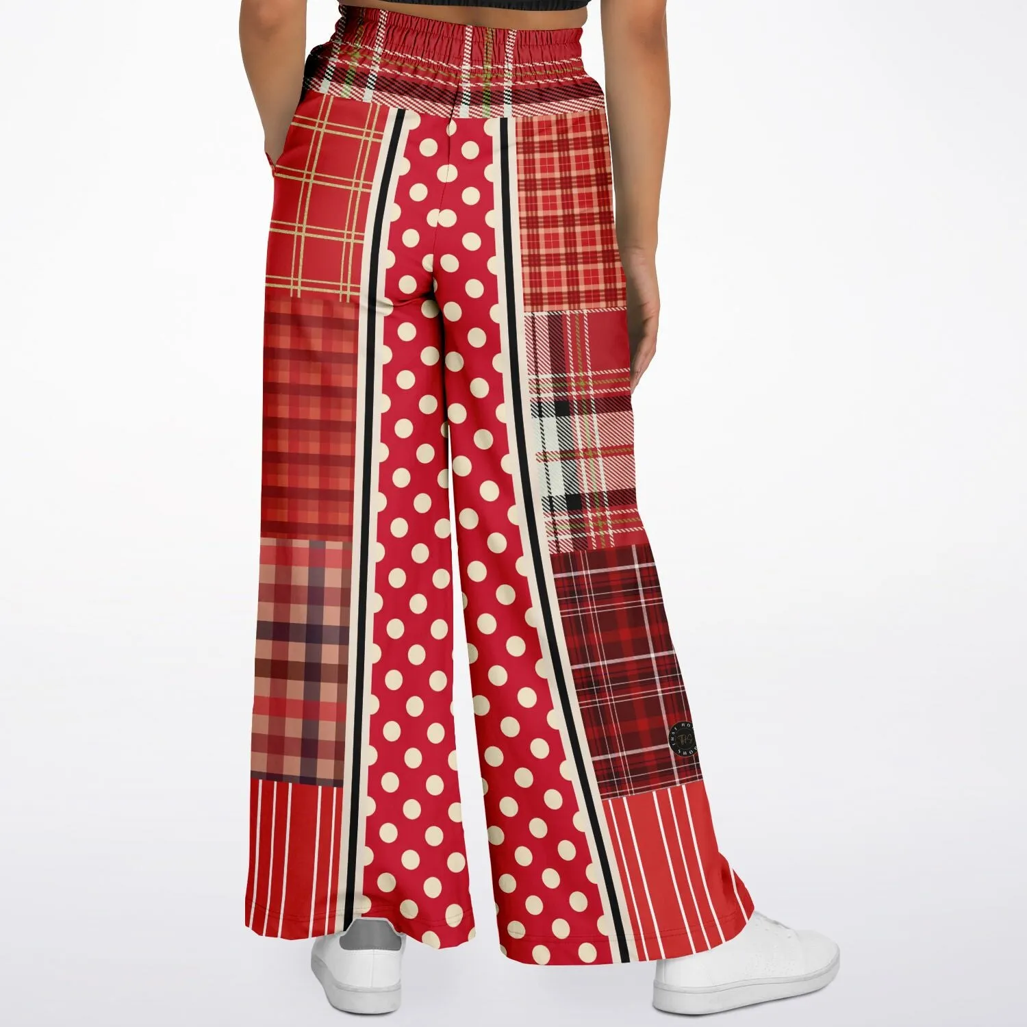 Jersey Salsa SW Polka Patchwork Stretchy Phat Bellbottoms