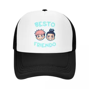 Kawaii Jujutsu Kaisen Itadori Yuji Aoi Todo Best Friend Trucker Hats Besto Friendo Baseball Cap Snapback