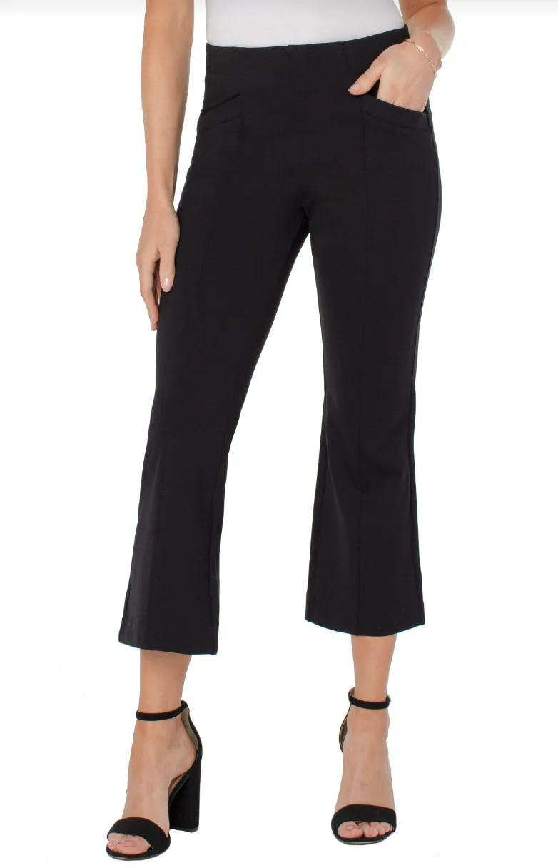 Liverpool Stella Kick-Flare Pants in Black