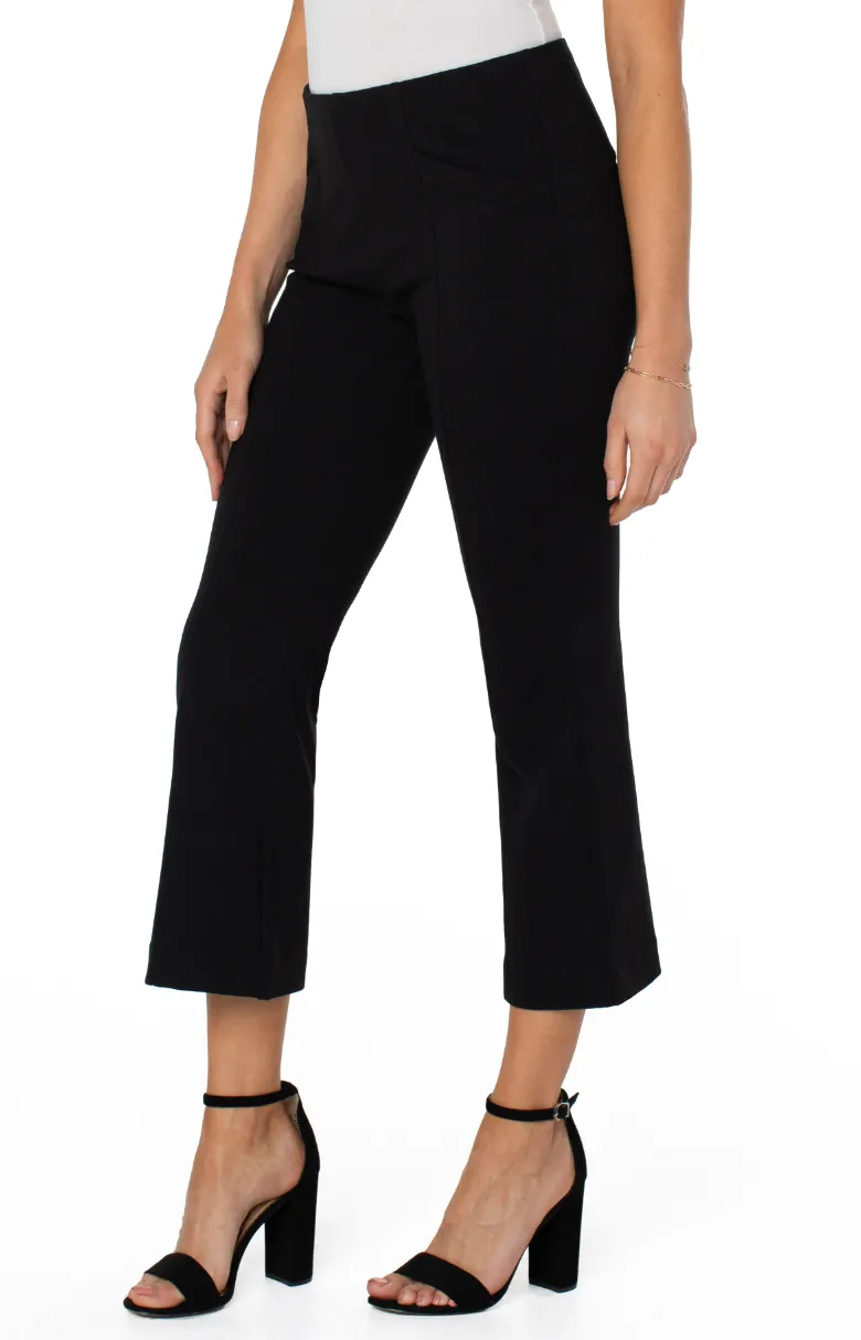 Liverpool Stella Kick-Flare Pants in Black