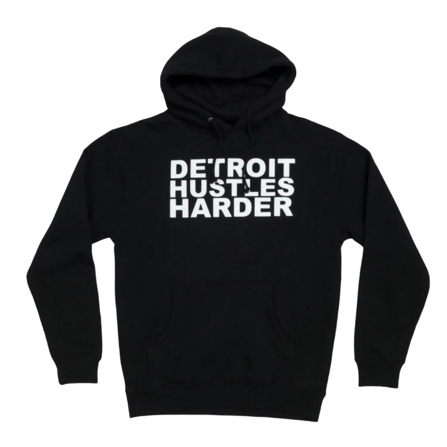 Men's Pullover Hoodie In Black/white