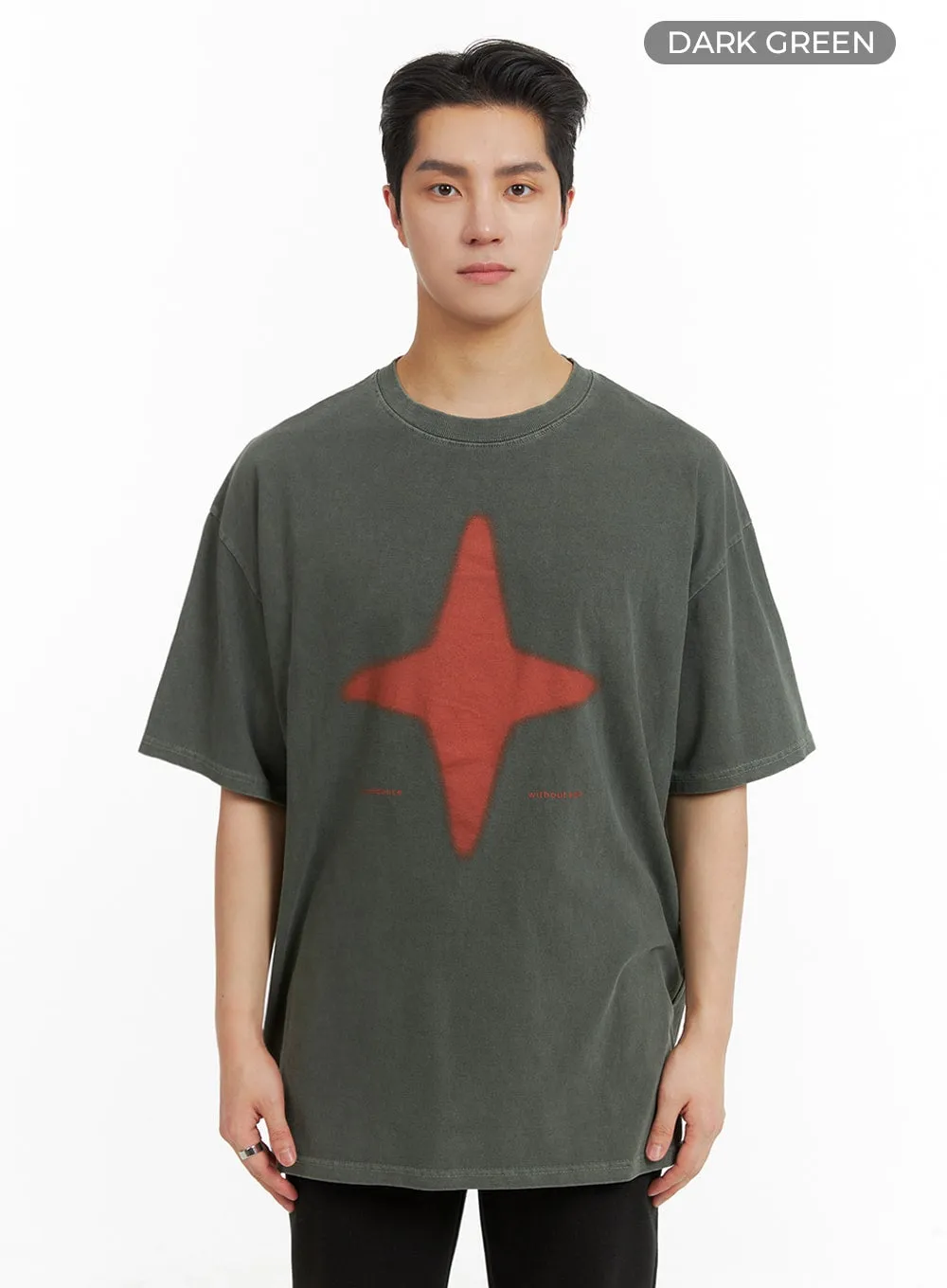 Men's Star Graphic Cotton T-Shirt IA401