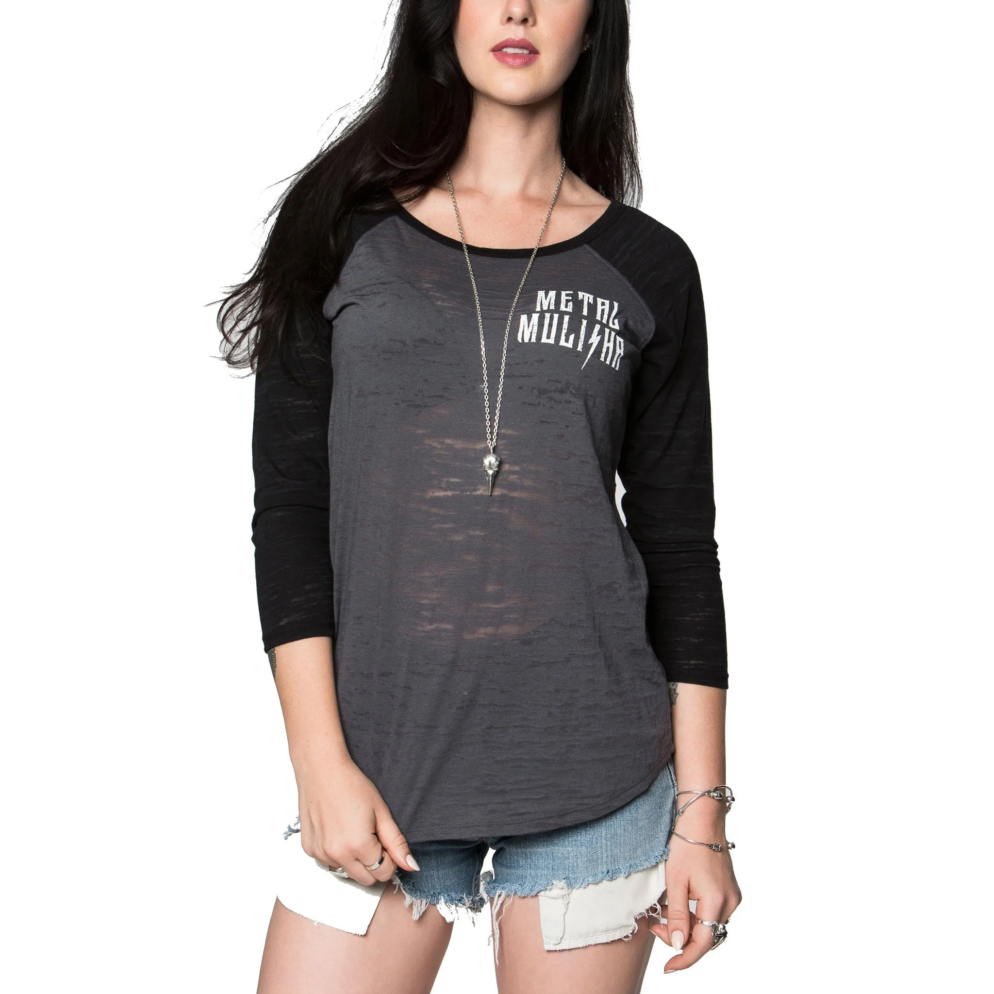 Metal Mulisha Women's Rider Burnout Raglan