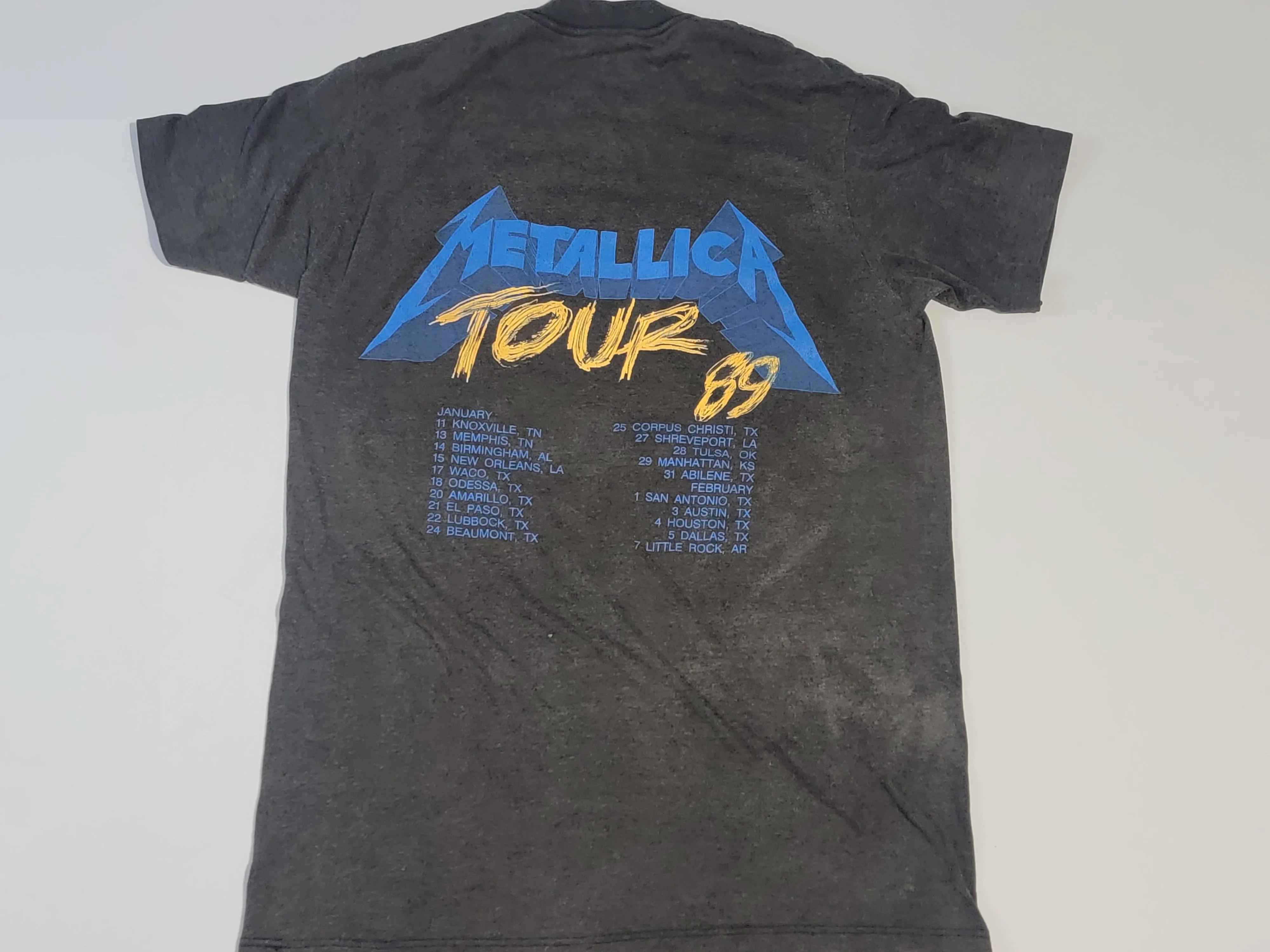 Metallica And Justice For All Tour '89 Vintage 80's Single Stitch Spring Ford T-Shirt