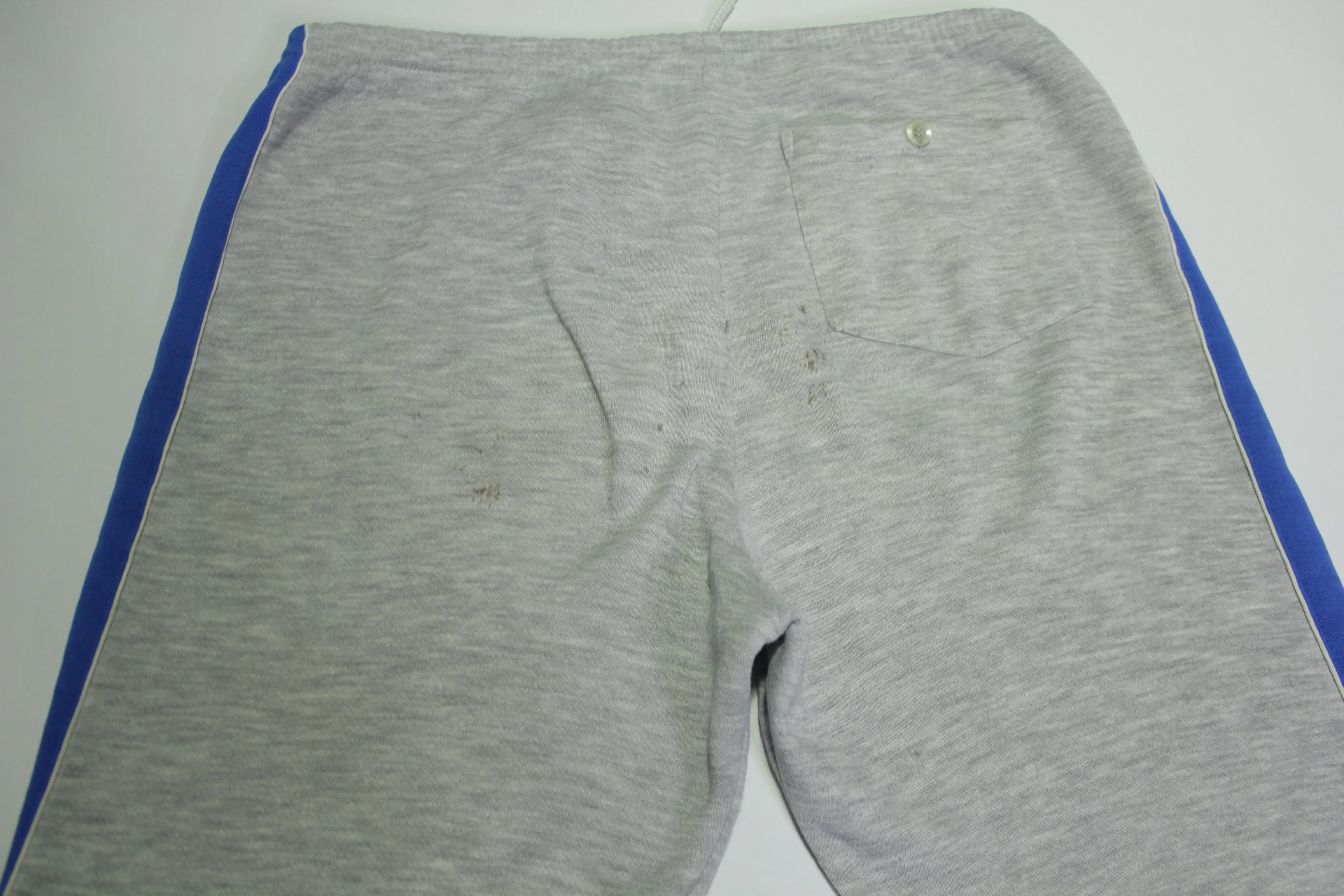 Nike Vintage 90's Heathered Gray Blue Striped Distressed Hoodie Track Sweats Pants