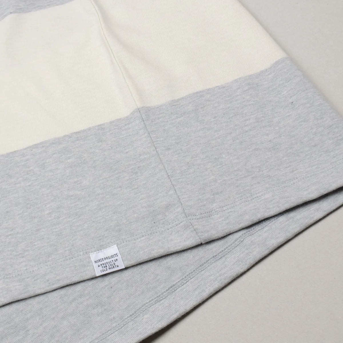 Norse Projects - Johannes Block Stripe T-shirt - Light Grey Melange