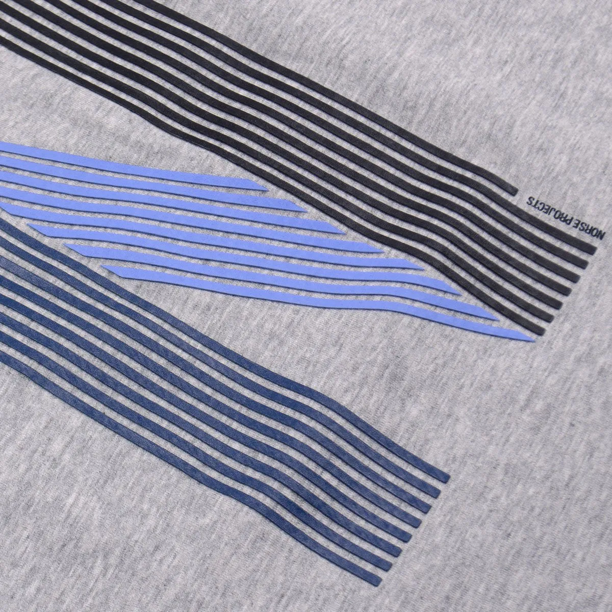 Norse Projects - Niels Layer Logo T-shirt - Light Grey Melange