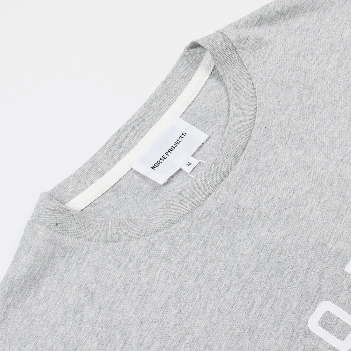 Norse Projects - Niels Standard Logo T-shirt - Light Grey Melange