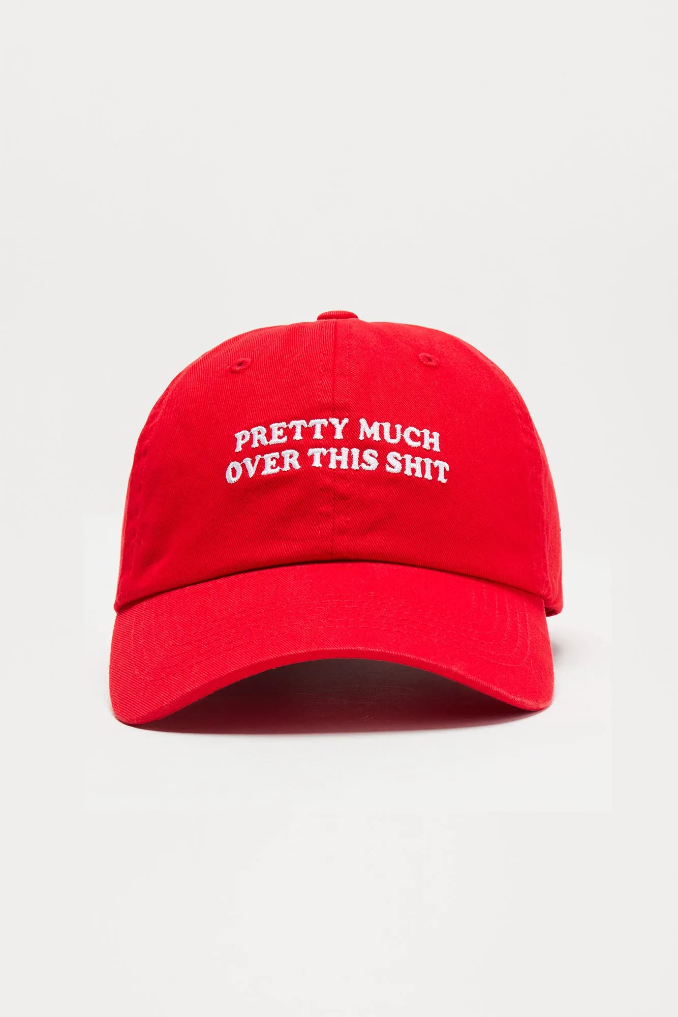 Over This Shit Baseball Hat - Red