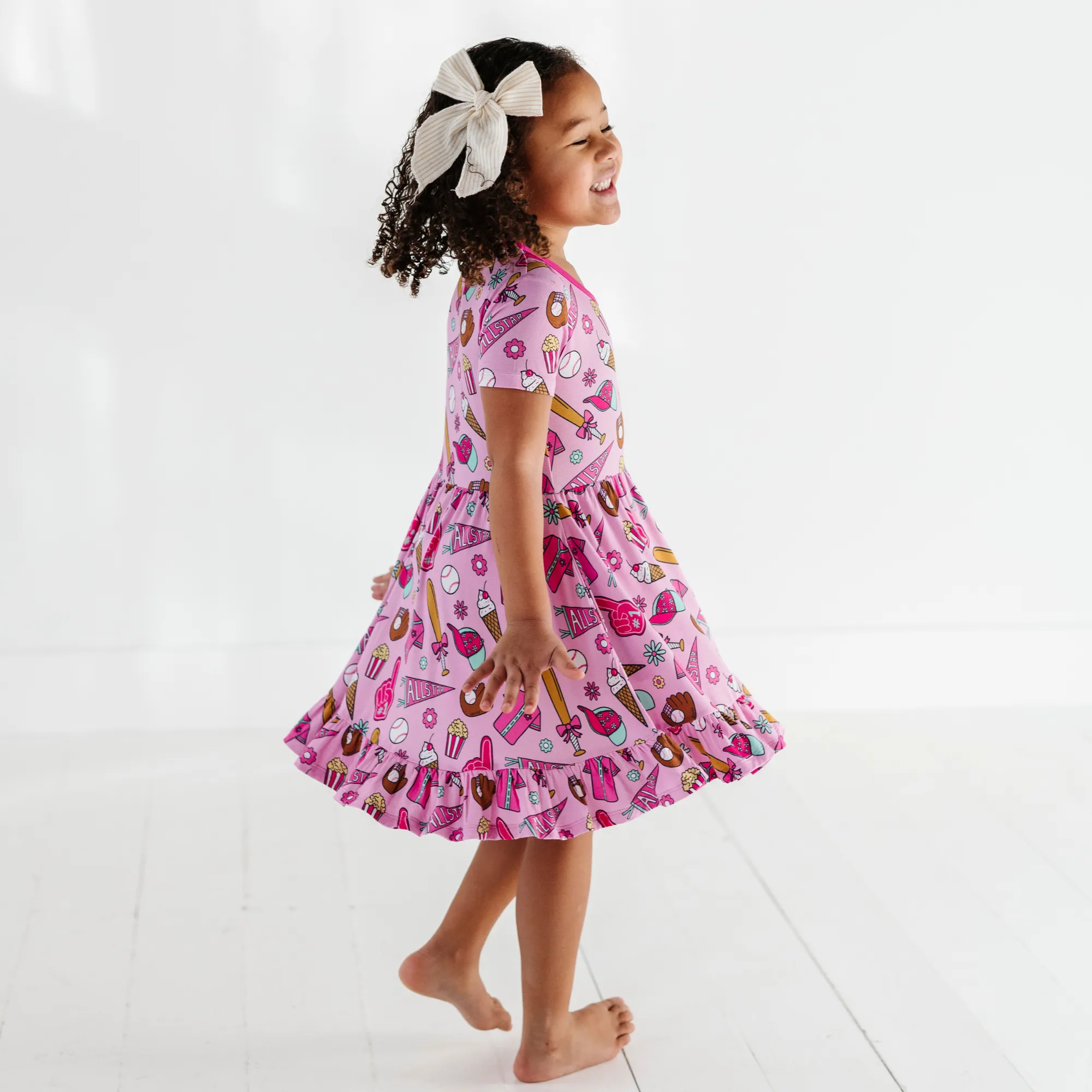 Pink Baseball Pink Toddler/Girls Dress