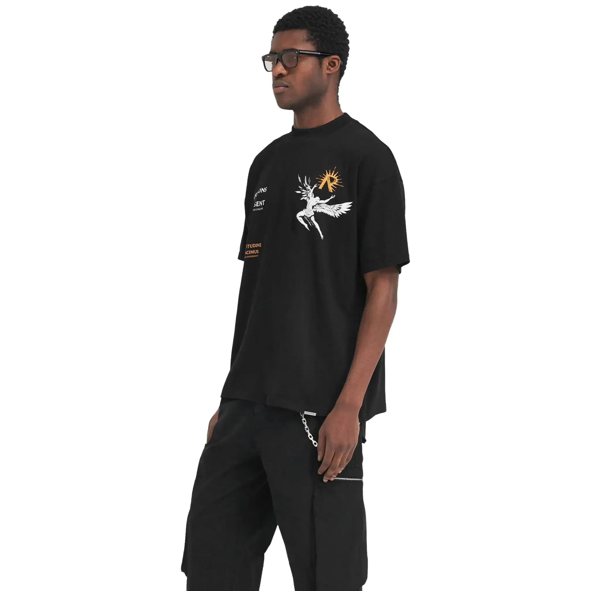 Represent Icarus Jet Black T Shirt